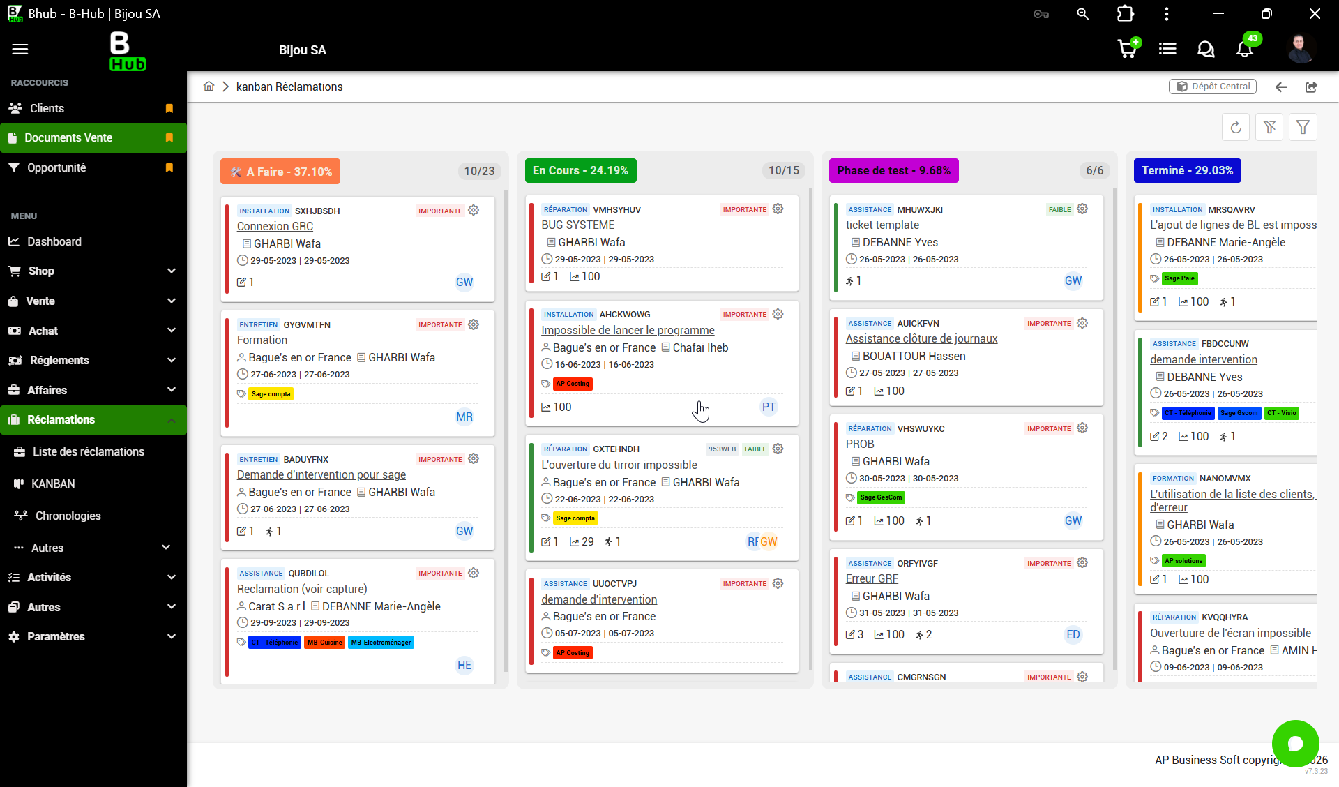 Module 7 — Ticketing & service client